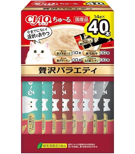 Amazon.co.jp: チャオ (CIAO) ちゅ~るグルメ 贅沢バラエティ 14g×60本